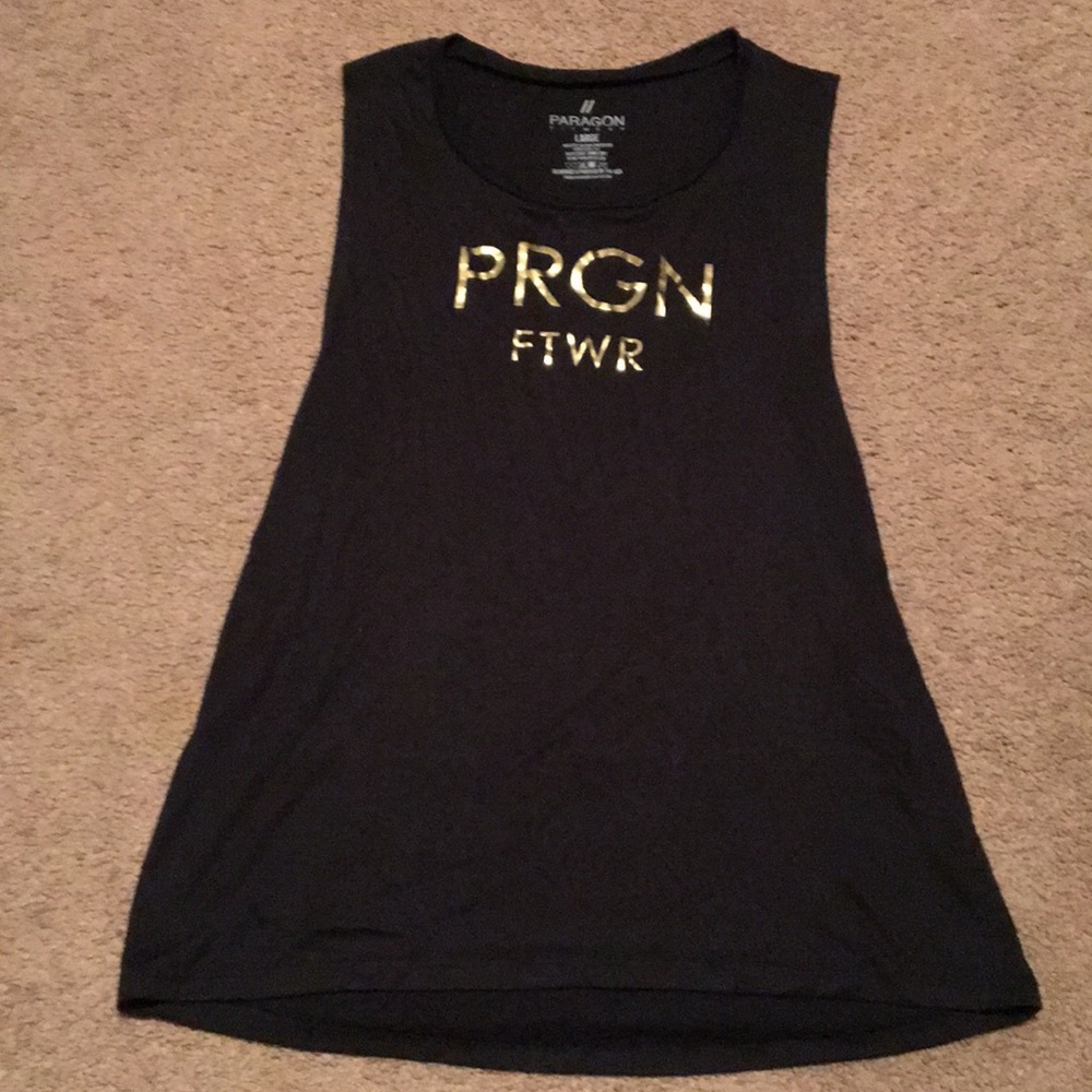 Paragon Fitwear Muscle Tank with gold foil.